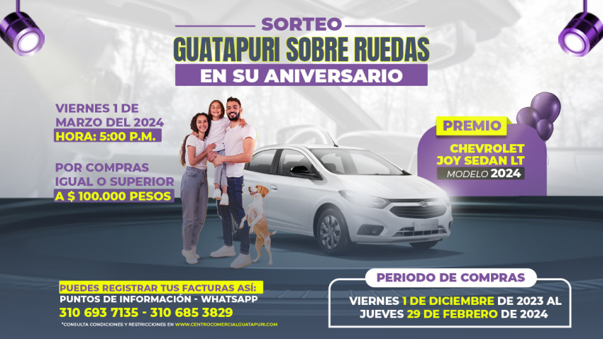 ¡GUATAPURÍ SOBRE RUEDAS EN SU ANIVERSARIO!